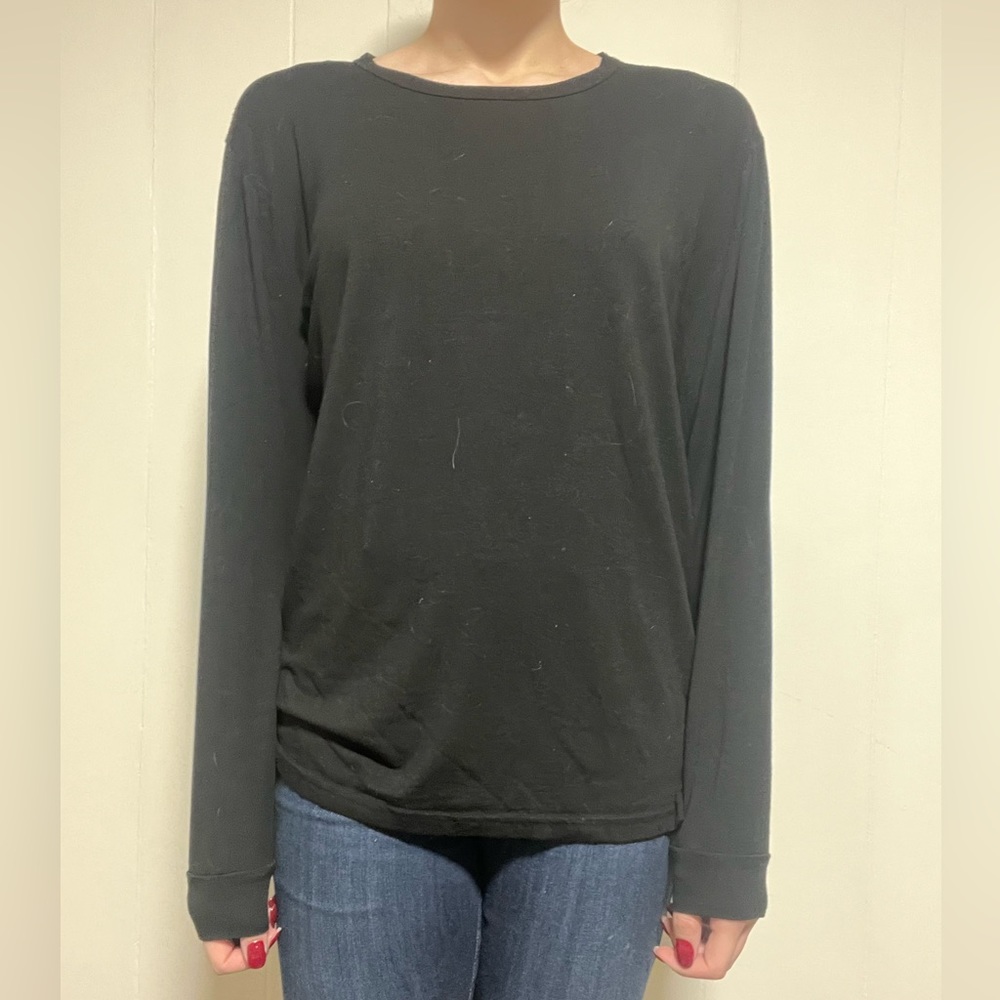 Solid black tee